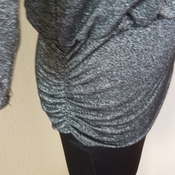 WHBM Silver Black Glitter Blouse Small - Picture 3 of 7